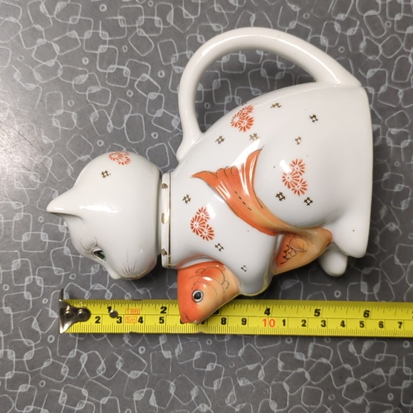 Vintage Porcelain Chinese Lucky Cat Teapot/Creamer - Picture 7 of 8
